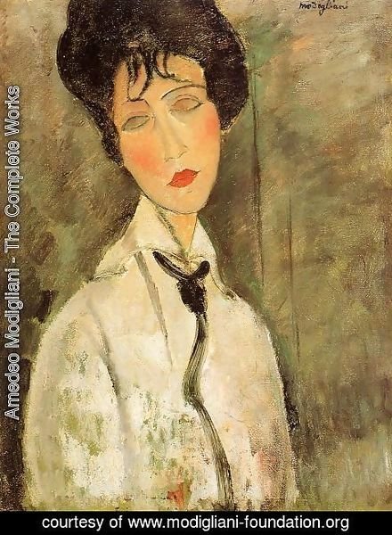 Amedeo Modigliani - Portrait of a Woman in a Black Tie