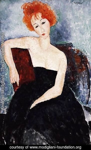 Amedeo Modigliani - Young Redhead in an Evening Dress
