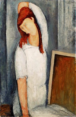Amedeo Modigliani - Portrait of Jeanne Hebuterne, Left Arm Behind Her Head