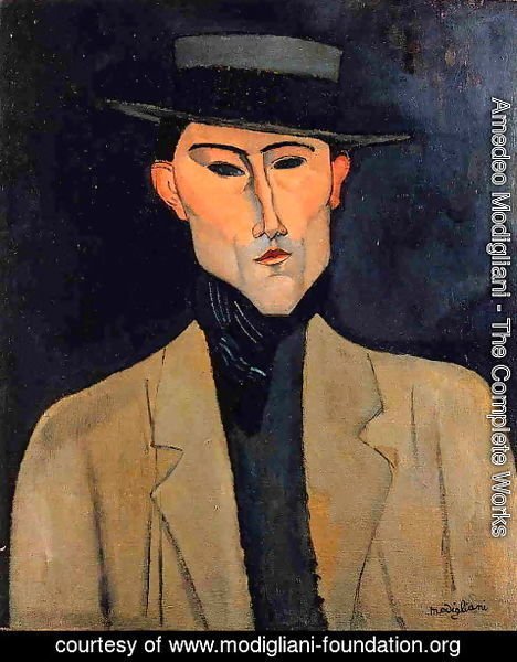 Amedeo Modigliani - Portrait of a Man with Hat