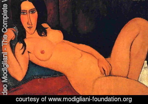 Amedeo Modigliani - Reclining Nude with Loose Hair