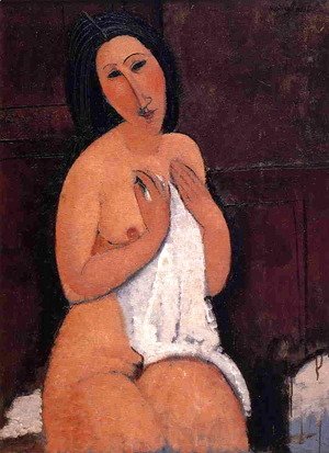 Amedeo Modigliani - Seated Nude with Shift