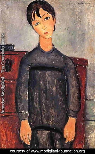 Amedeo Modigliani - Little Girl in Black Apron