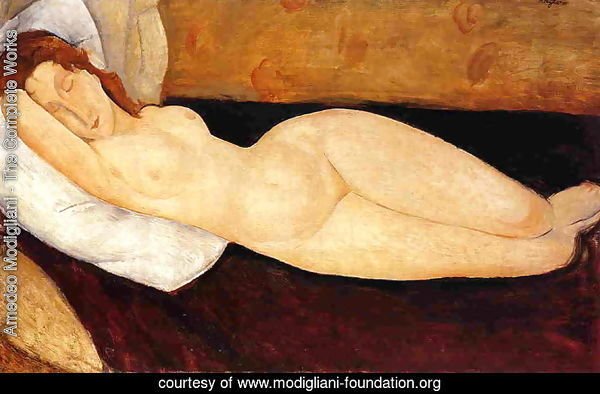 Reclining Nude, Head Resting on Right Arm