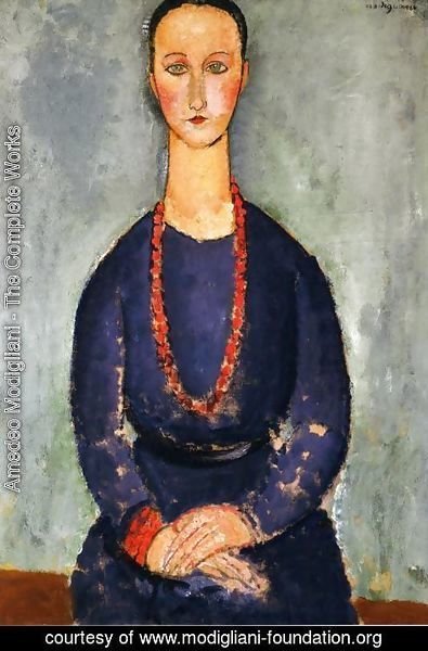 Amedeo Modigliani - Woman in a Red Necklace