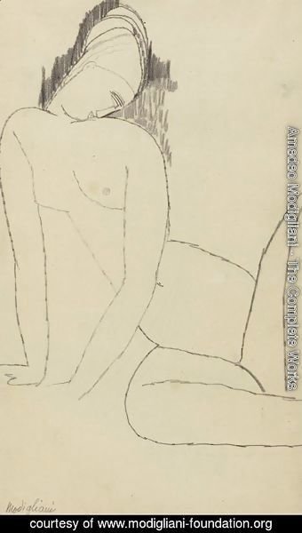 Amedeo Modigliani - Nu Accroupi