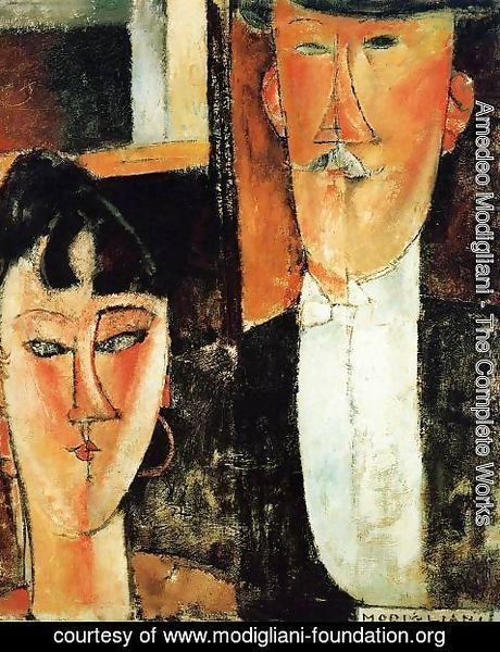 Amedeo Modigliani - Bride and Groom (aka The Newlyweds)
