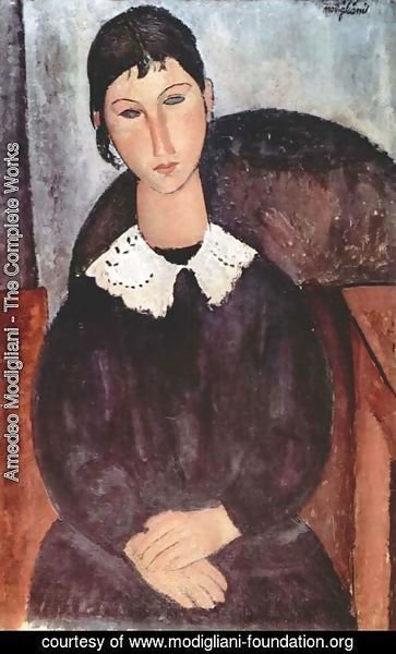 Amedeo Modigliani - Elvira with white collar