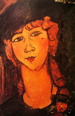Amedeo Modigliani - Head of a Woman in a Hat (aka Lolotte)