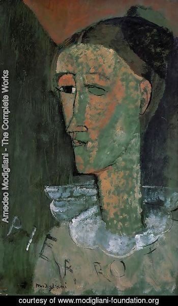 Amedeo Modigliani - Pierrot (aka Self Portrait as Pierrot)