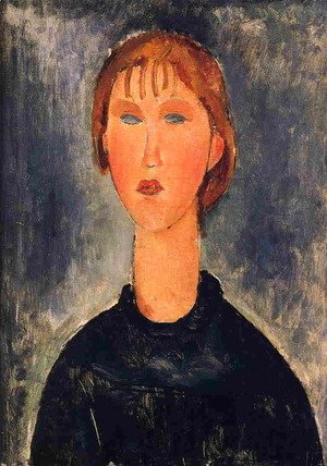 Amedeo Modigliani - Bust Length Portrait of Blonde Girl 1919