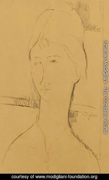 Amedeo Modigliani - Donna con i capelli raccolti