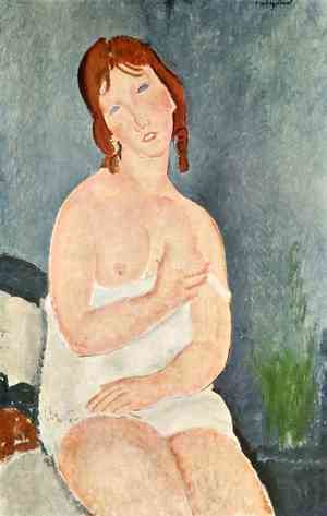 Amedeo Modigliani - Young Woman in a Shirt (The Little Milkmaid)