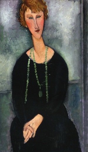 Amedeo Modigliani - Woman with a Green Necklace (Madame Menier)