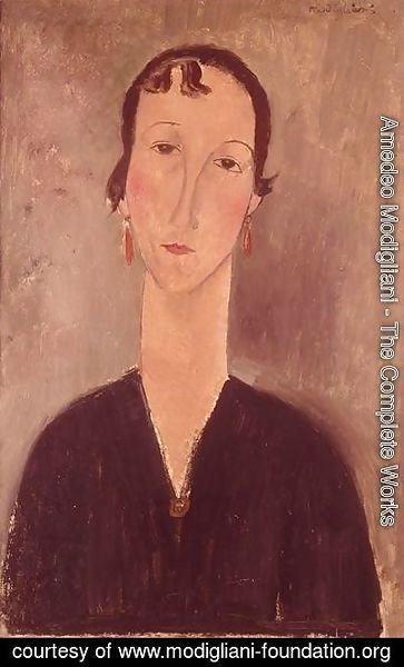Amedeo Modigliani - Woman with earrings