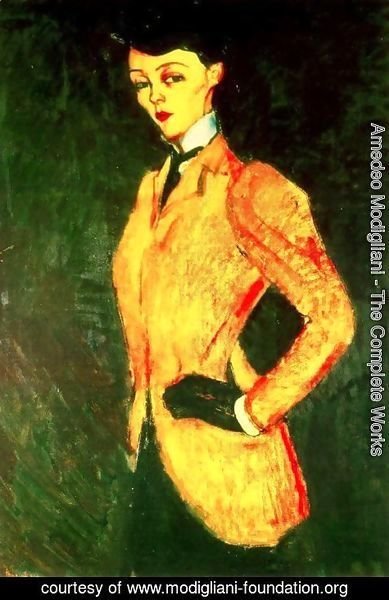 Amedeo Modigliani - Woman In Yellow Jacket   The AmazonWoman In Yellow Jacket   The Amazon
