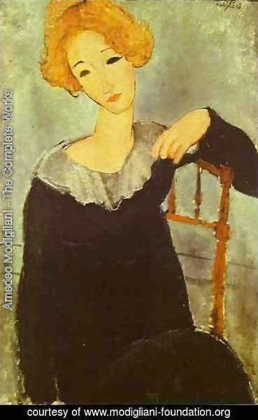 Amedeo Modigliani - Woman With Read Hair