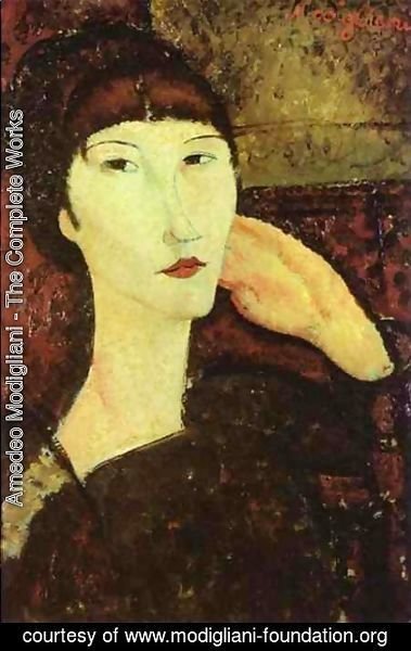 Amedeo Modigliani - Adrienne   Woman With Bangs