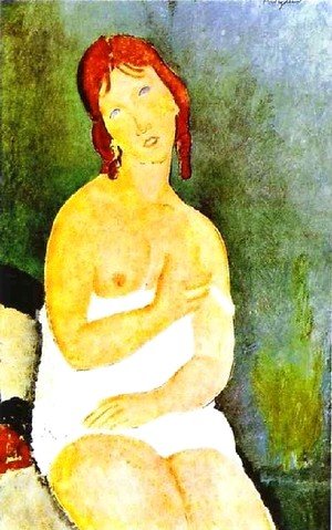 Amedeo Modigliani - Red Haired Young Woman In Chemise