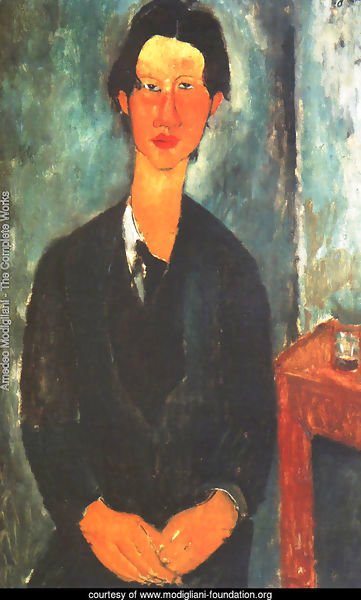 Portrait of Soutine Sitting at a Table (Ritratto di Soutine seduto a tavola)