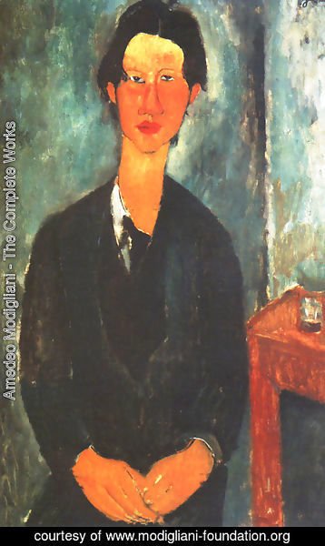 Amedeo Modigliani - Portrait of Soutine Sitting at a Table (Ritratto di Soutine seduto a tavola)