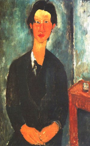 Amedeo Modigliani - Portrait of Soutine Sitting at a Table (Ritratto di Soutine seduto a tavola)