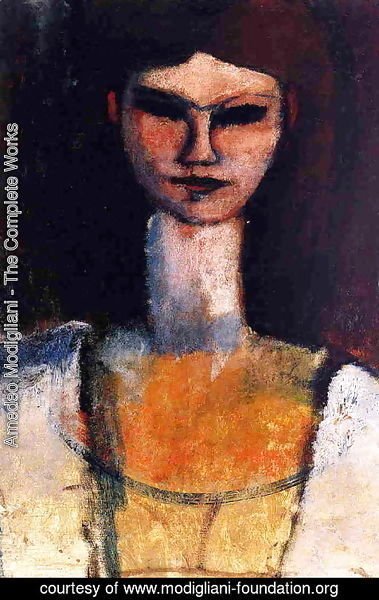 Amedeo Modigliani - Bust of a Young Woman