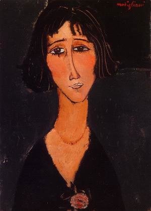 Amedeo Modigliani - Young Girl Wearing a Rose