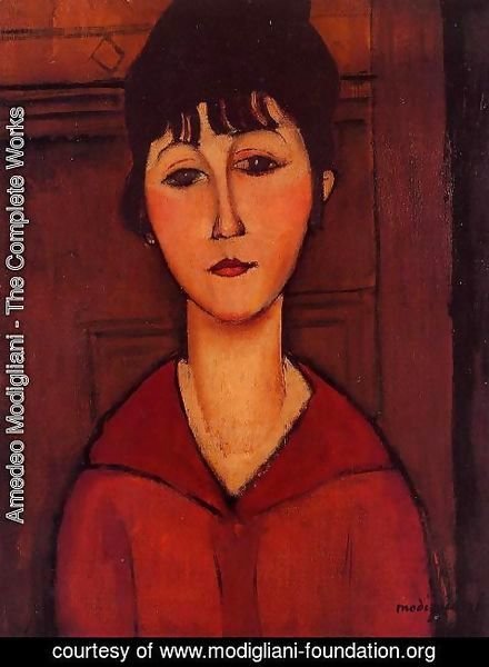 Amedeo Modigliani - Head of a Young Girl