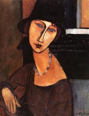 Amedeo Modigliani - Jeanne Hebuterne with Hat and Necklace