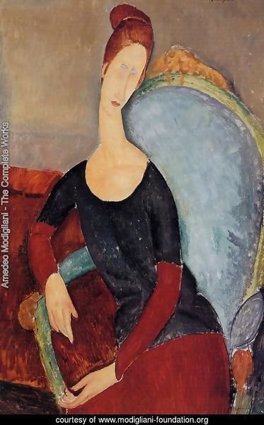 Portrait of Jeanne Hebuterne Seated in an Armchair