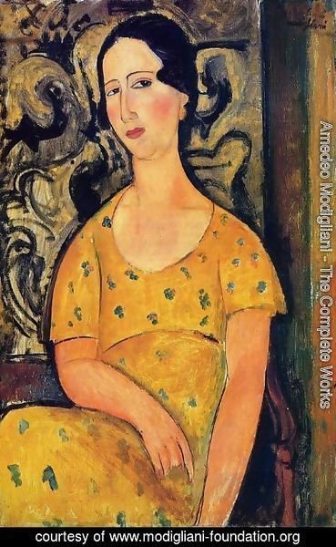 Amedeo Modigliani - Young Woman in a Yellow Dress