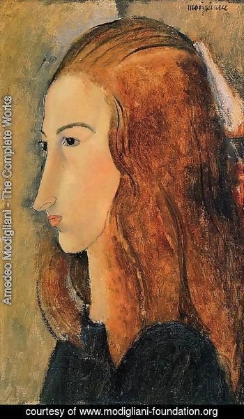 Amedeo Modigliani - Portrait of Jeanne Hebutern