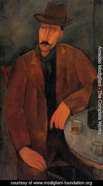 Amedeo Modigliani - Man with a Glass of Wine