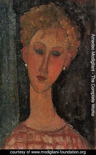 Amedeo Modigliani - A Blond Wearing Earings