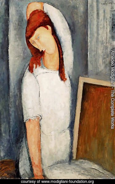 Portrait of Jeanne Hebuterne, Left Arm Behind Her Head