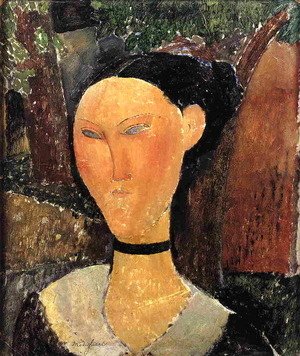 Amedeo Modigliani - Woman with Velvet Ribbon