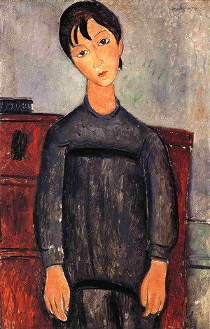 Amedeo Modigliani - Little Girl in Black Apron