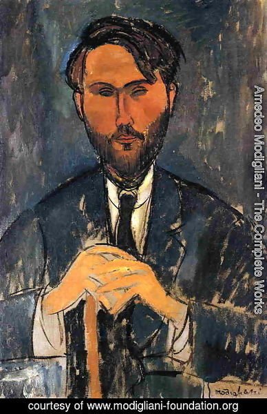 Amedeo Modigliani - Leopold Zborowski with Cane