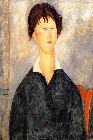 Amedeo Modigliani - Portrait of a Woman with a White Collar