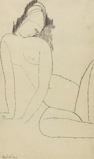 Amedeo Modigliani - Nu Accroupi