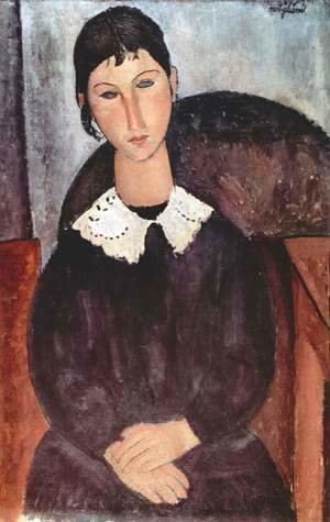 Amedeo Modigliani - Elvira with white collar