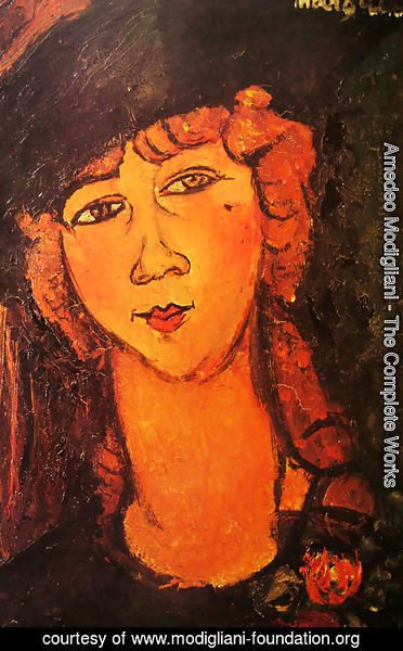 Amedeo Modigliani - Head of a Woman in a Hat (aka Lolotte)