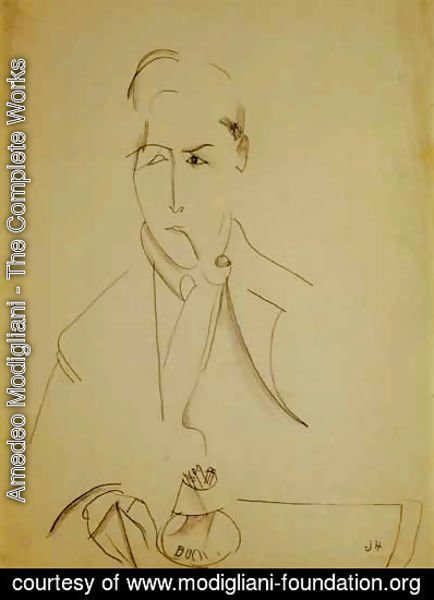 Amedeo Modigliani - Modigliani with the pipe