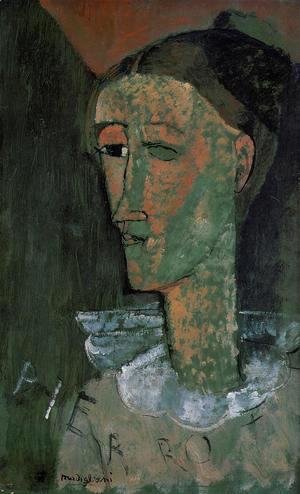 Amedeo Modigliani - Pierrot (aka Self Portrait as Pierrot)