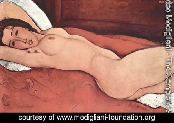 Amedeo Modigliani - Recumbent act with arms crossed behind the head