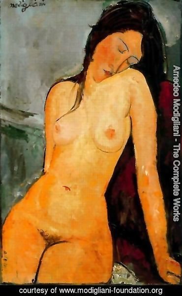 Amedeo Modigliani - Sitting female nude