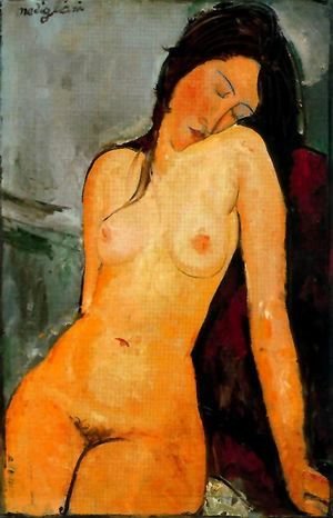 Amedeo Modigliani - Sitting female nude