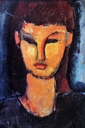 Amedeo Modigliani - Head of a young woman 2