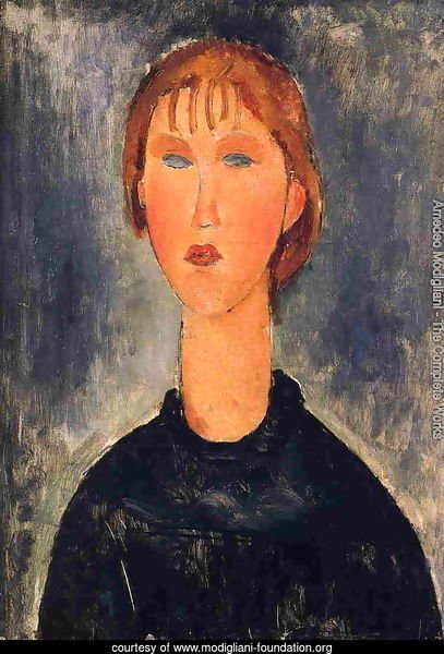 Bust Length Portrait of Blonde Girl 1919